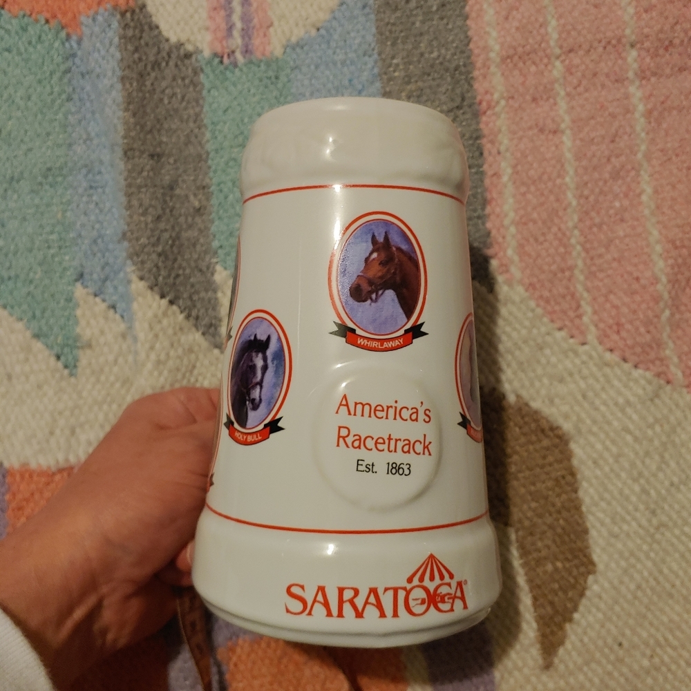 Saratoga Horse Race Track Beer Stein Rare